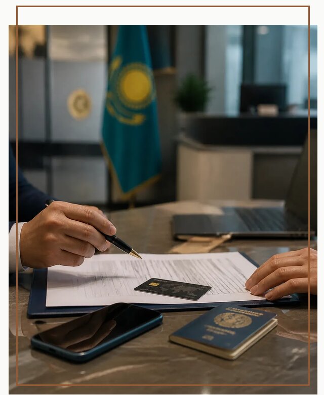 Открытие счета и банковской карты в Казахстане в Касимах